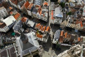 What to see in Antwerp: our best tips for 2 days. In this picture you can see Antwerp from the sky.